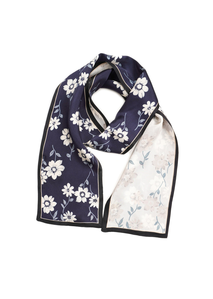 Tom & Eva - Reversible Flower Tie Silk Scarf