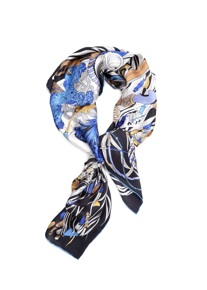 Tom & Eva - Blues Silk Scarf