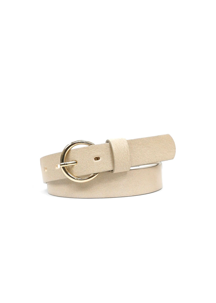 Landes - Round Buckle Leather Belt