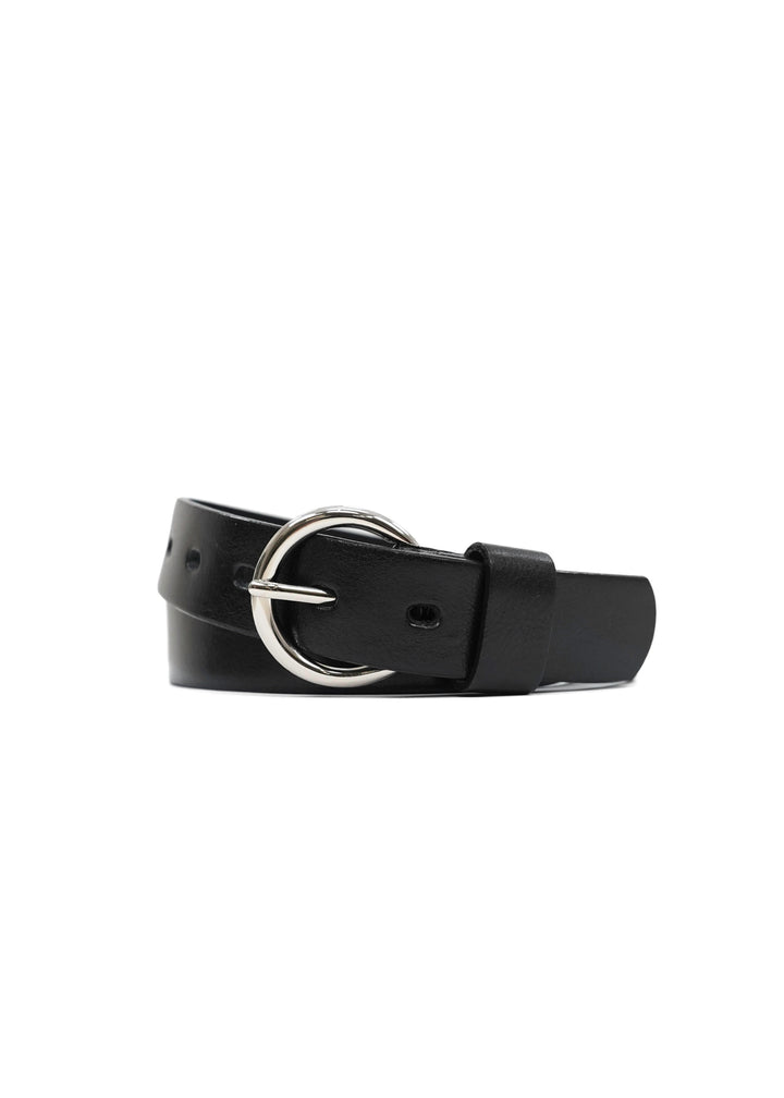 Landes - Round Buckle Leather Belt