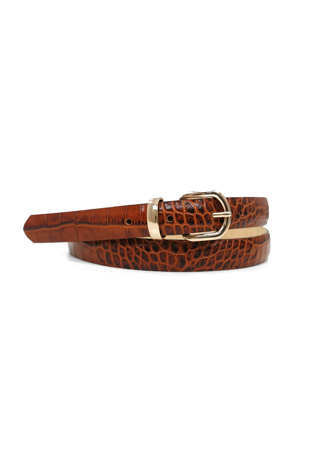 Landes - Croc Embossed Leather Belt