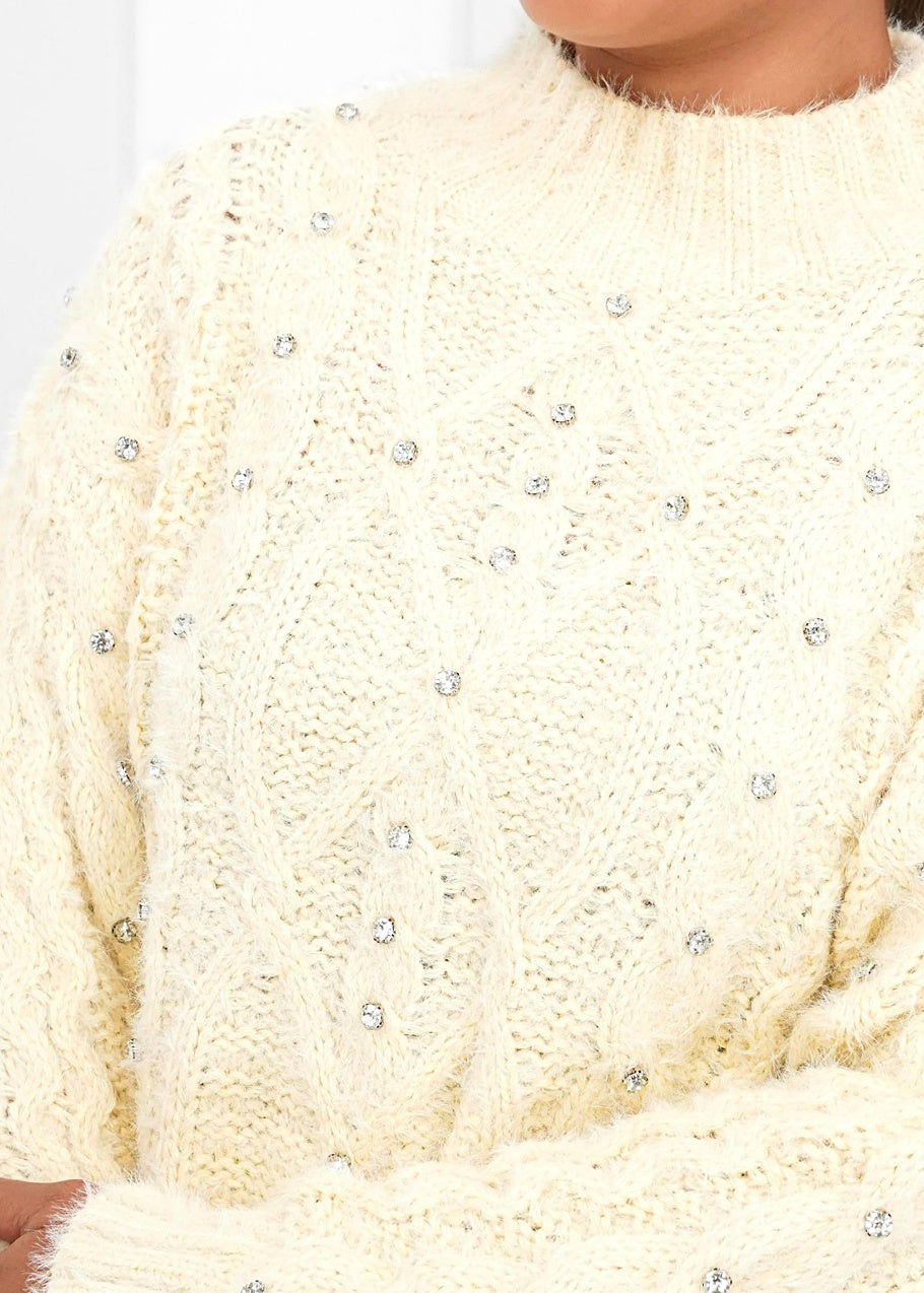 Esqualo - Sparkle Cable knit Sweater