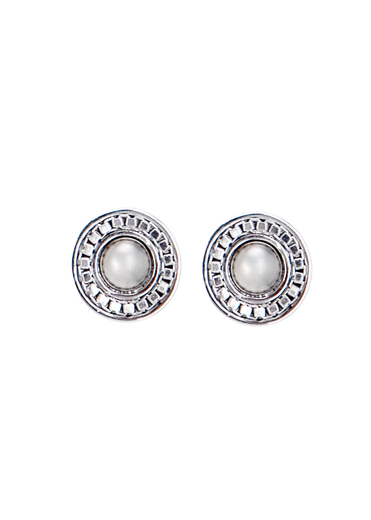 Myka - Box Chain Round Earrings