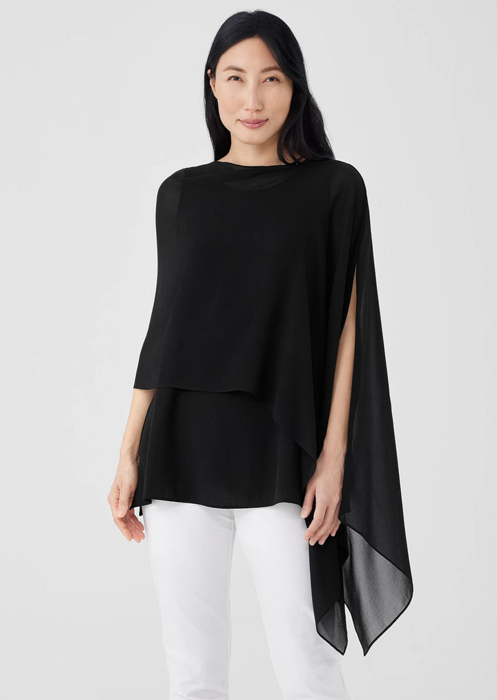 Eileen Fisher - System Sheer Silk Georgette Wrap