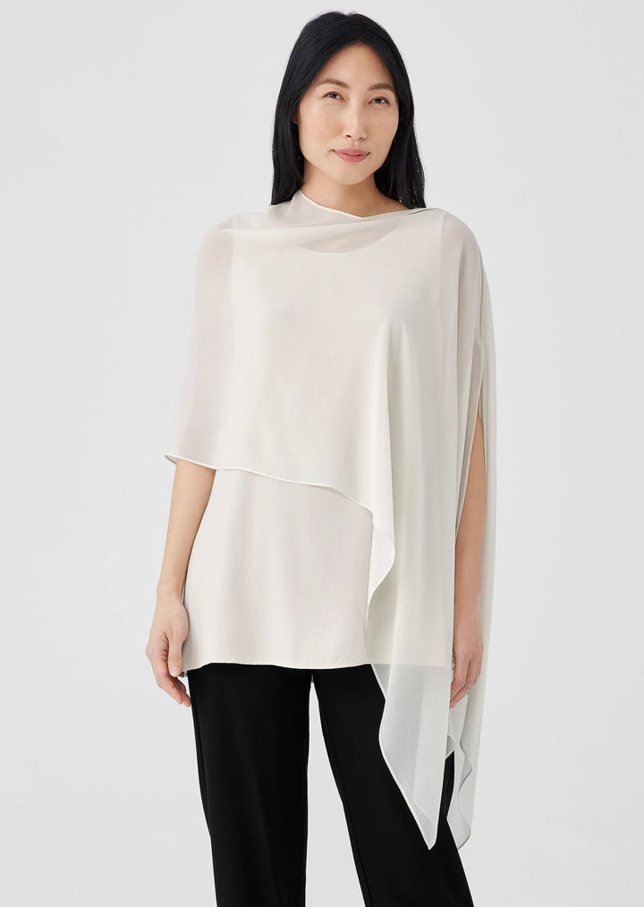 Eileen Fisher - System Sheer Silk Georgette Wrap