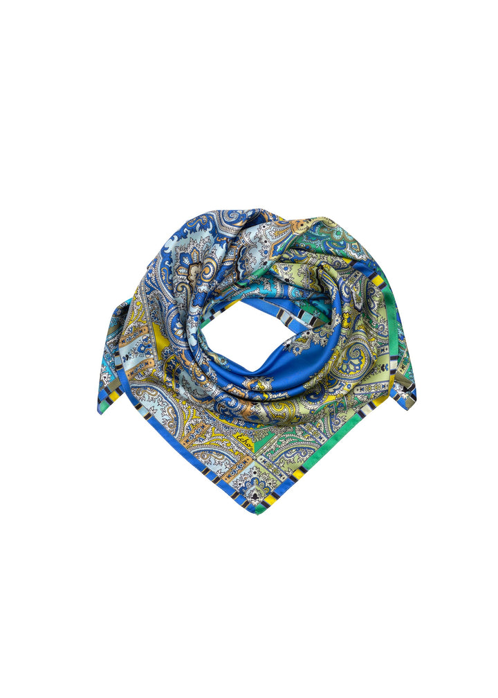 Echo - Colourblock Paisley Square Scarf