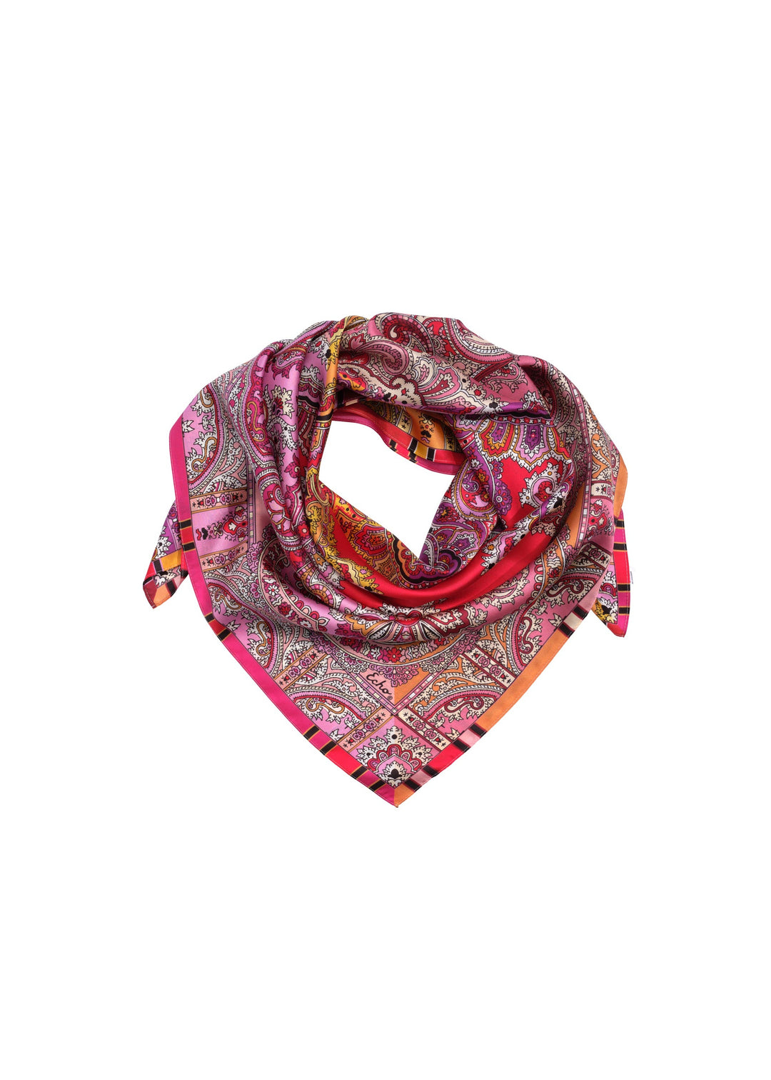 Echo - Colourblock Paisley Square Scarf