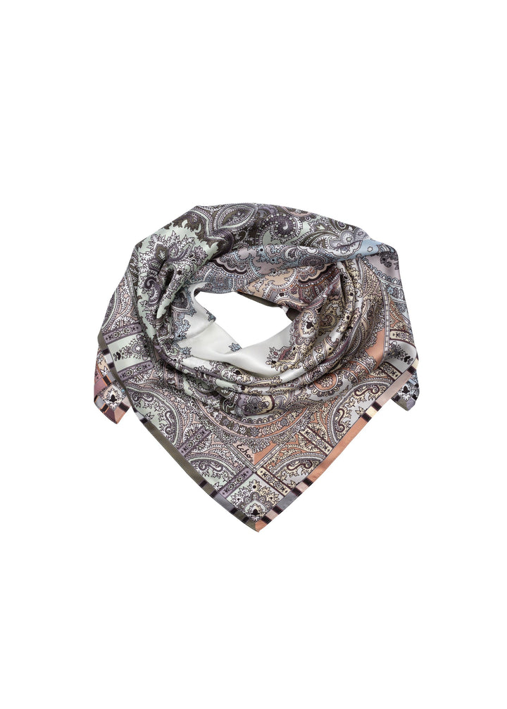 Echo - Colourblock Paisley Square Scarf