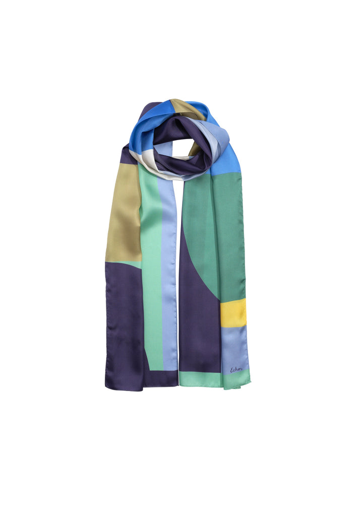 Echo - Color Theory Silk Oblong Scarf