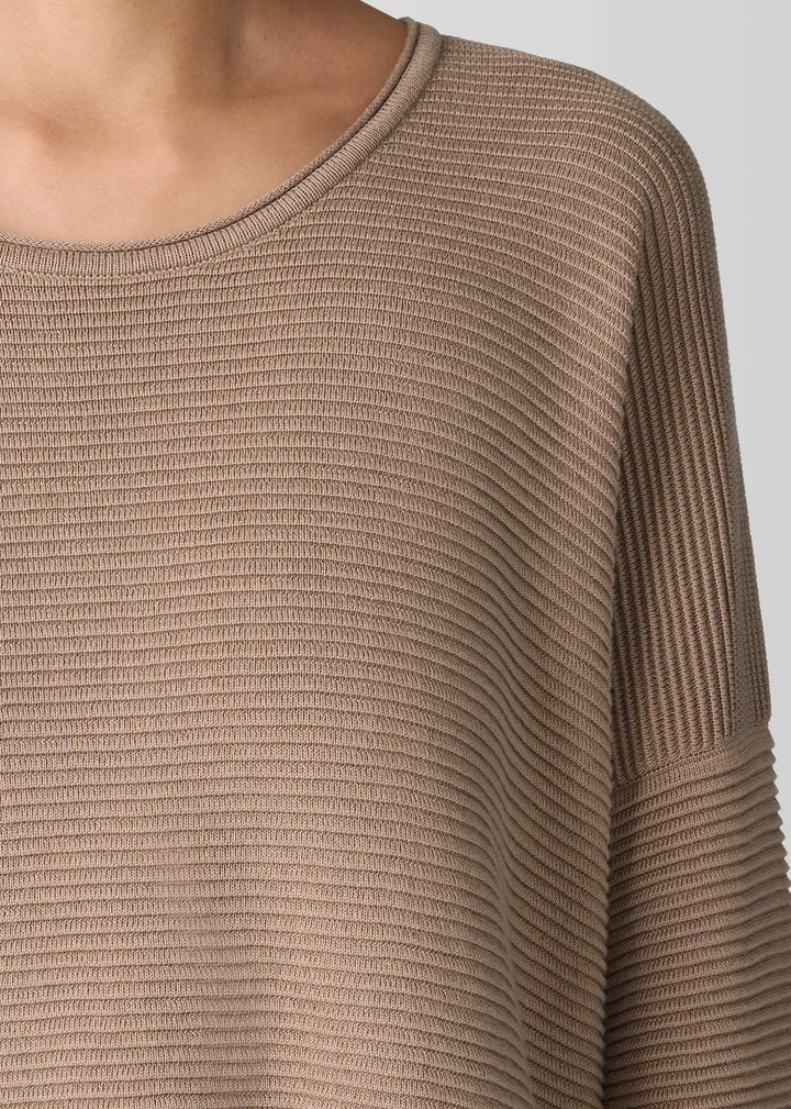 Eileen Fisher - Peruvian Cotton Blend Crew Neck Top