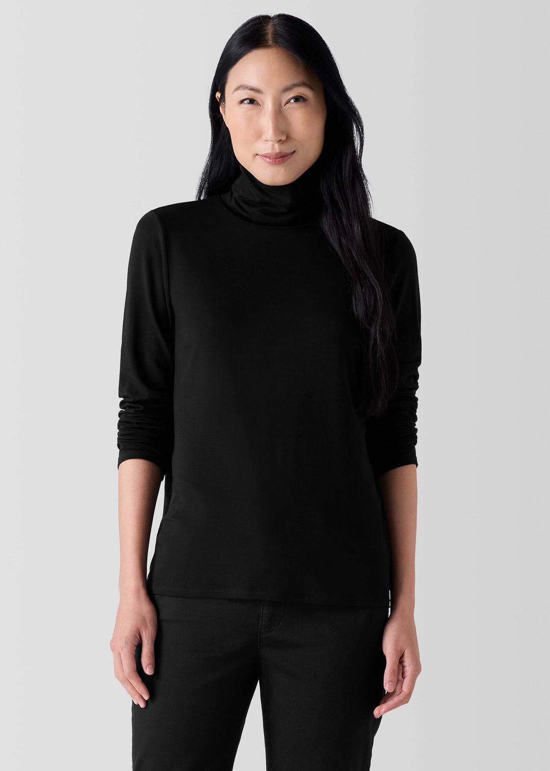 Eileen Fisher - Sheer Knit Turtleneck Top