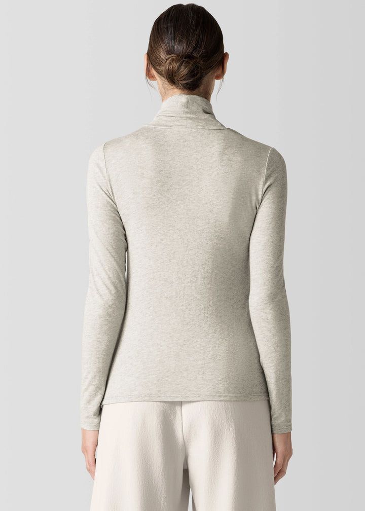 Eileen Fisher - Sheer Knit Turtleneck Top