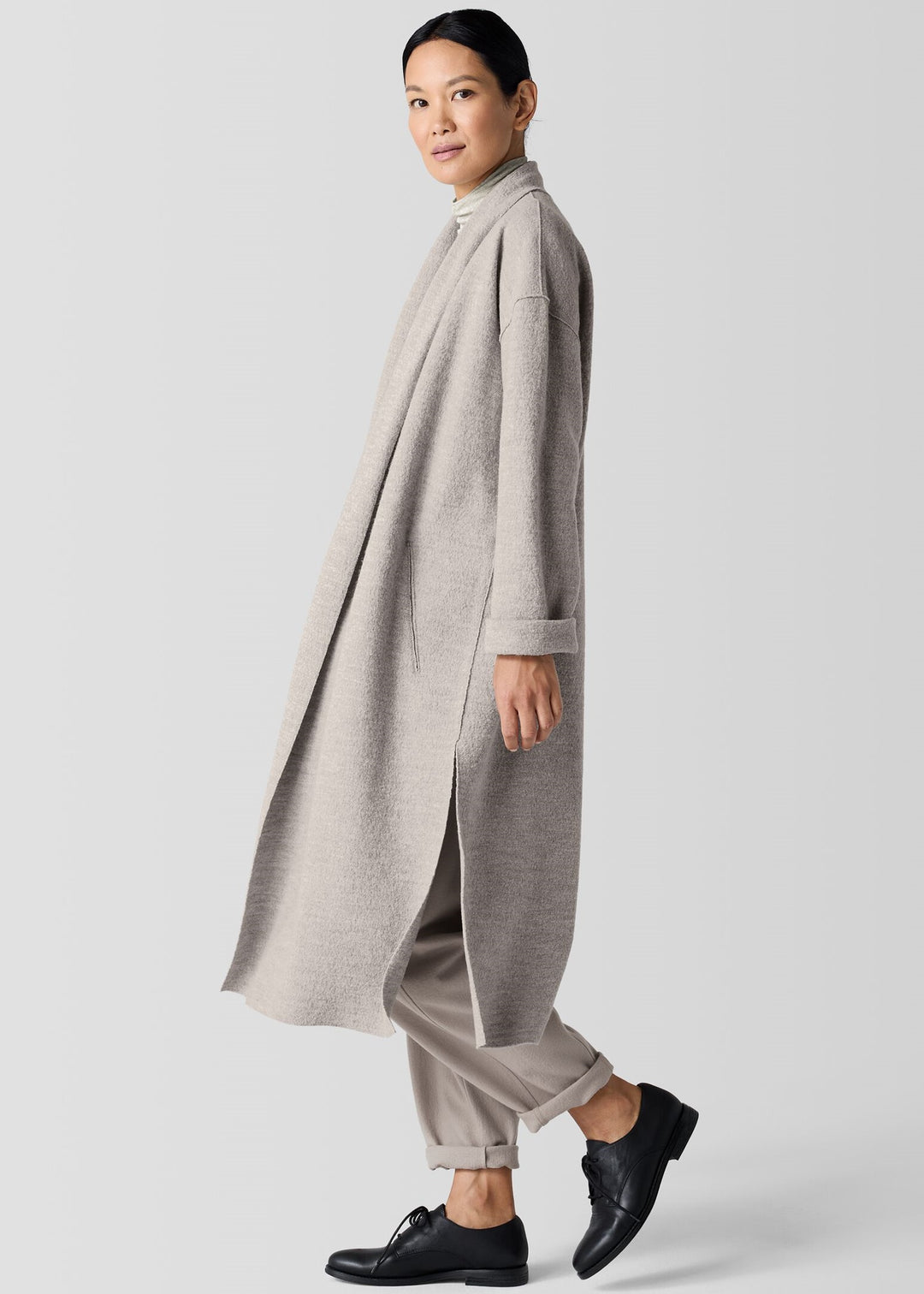 Eileen Fisher - Lightweight Boiled Wool Icon Coat