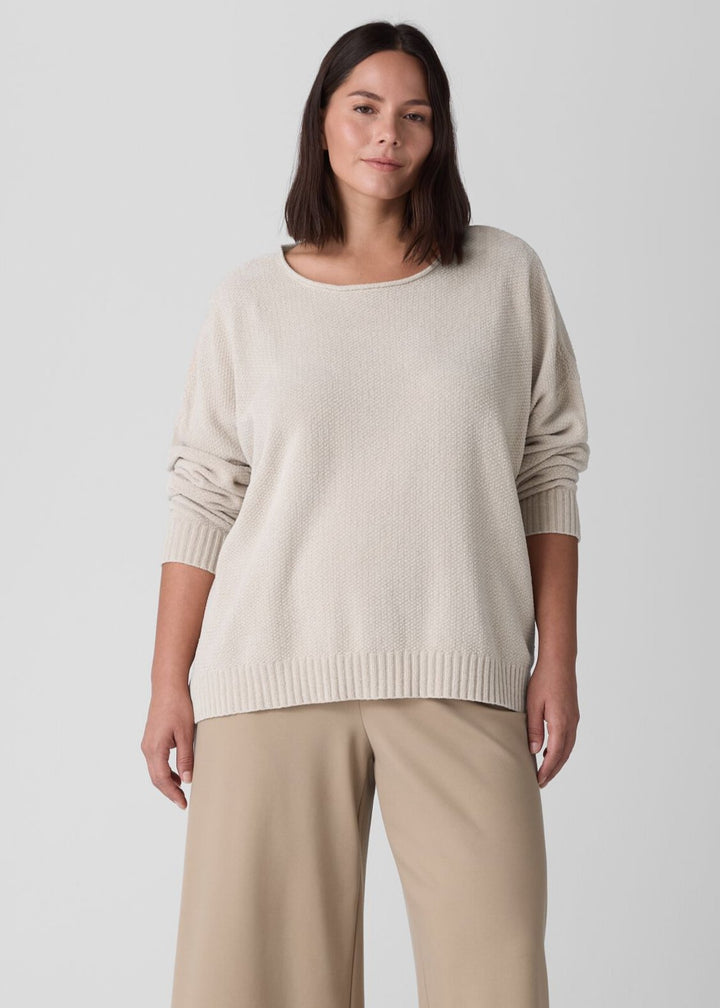 Eileen Fisher - Organic Cotton Chenille Jewel Neck Top