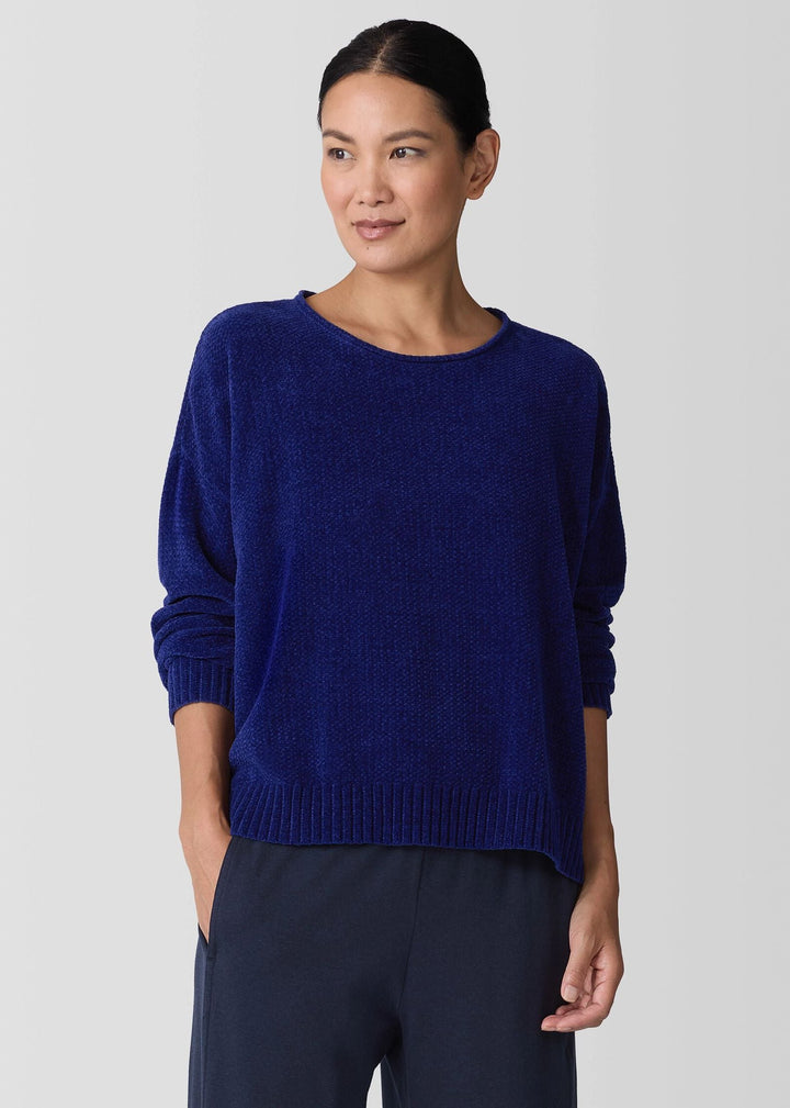 Eileen Fisher - Organic Cotton Chenille Jewel Neck Top