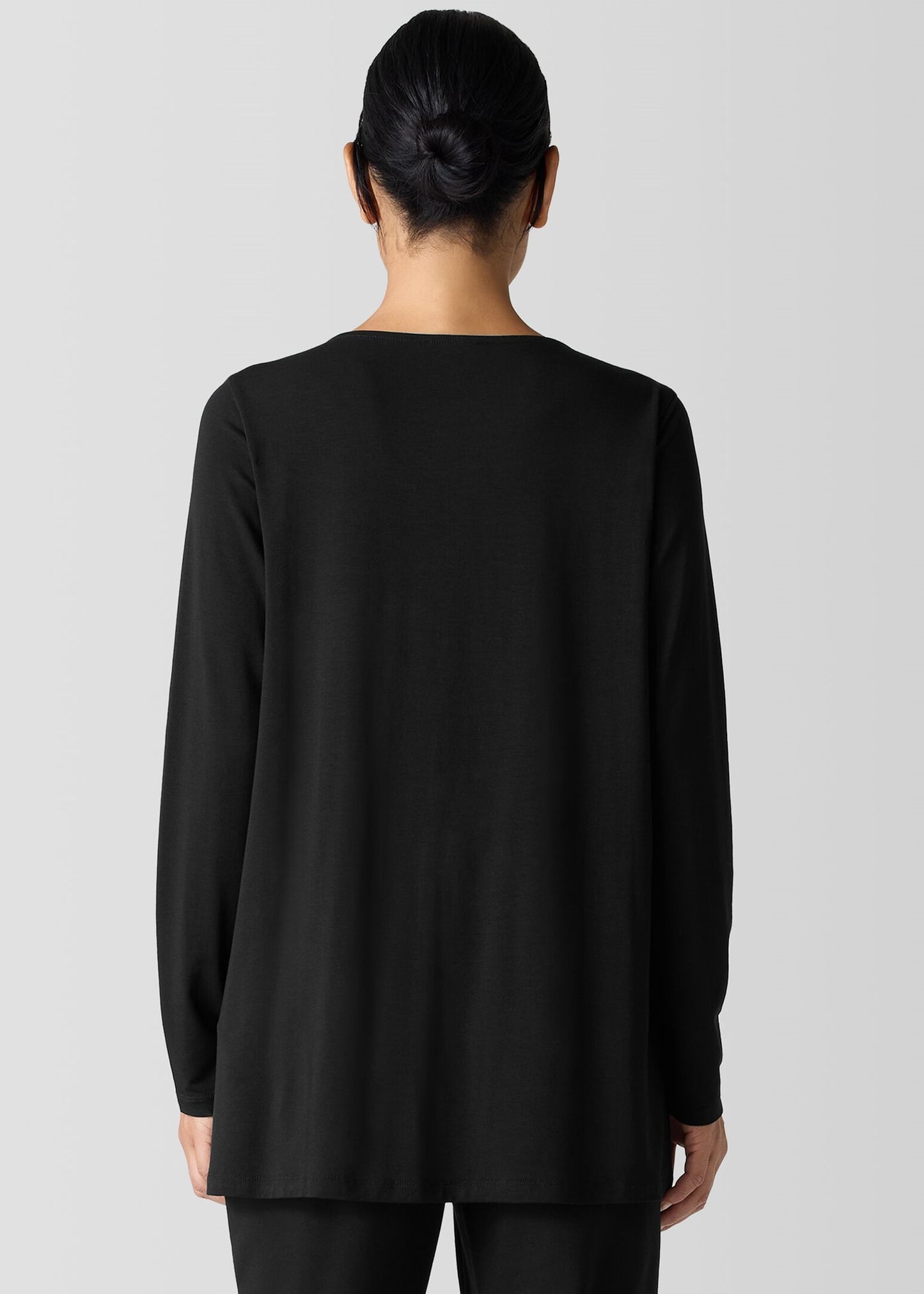 Eileen Fisher - Fine Jersey V-Neck Long Top