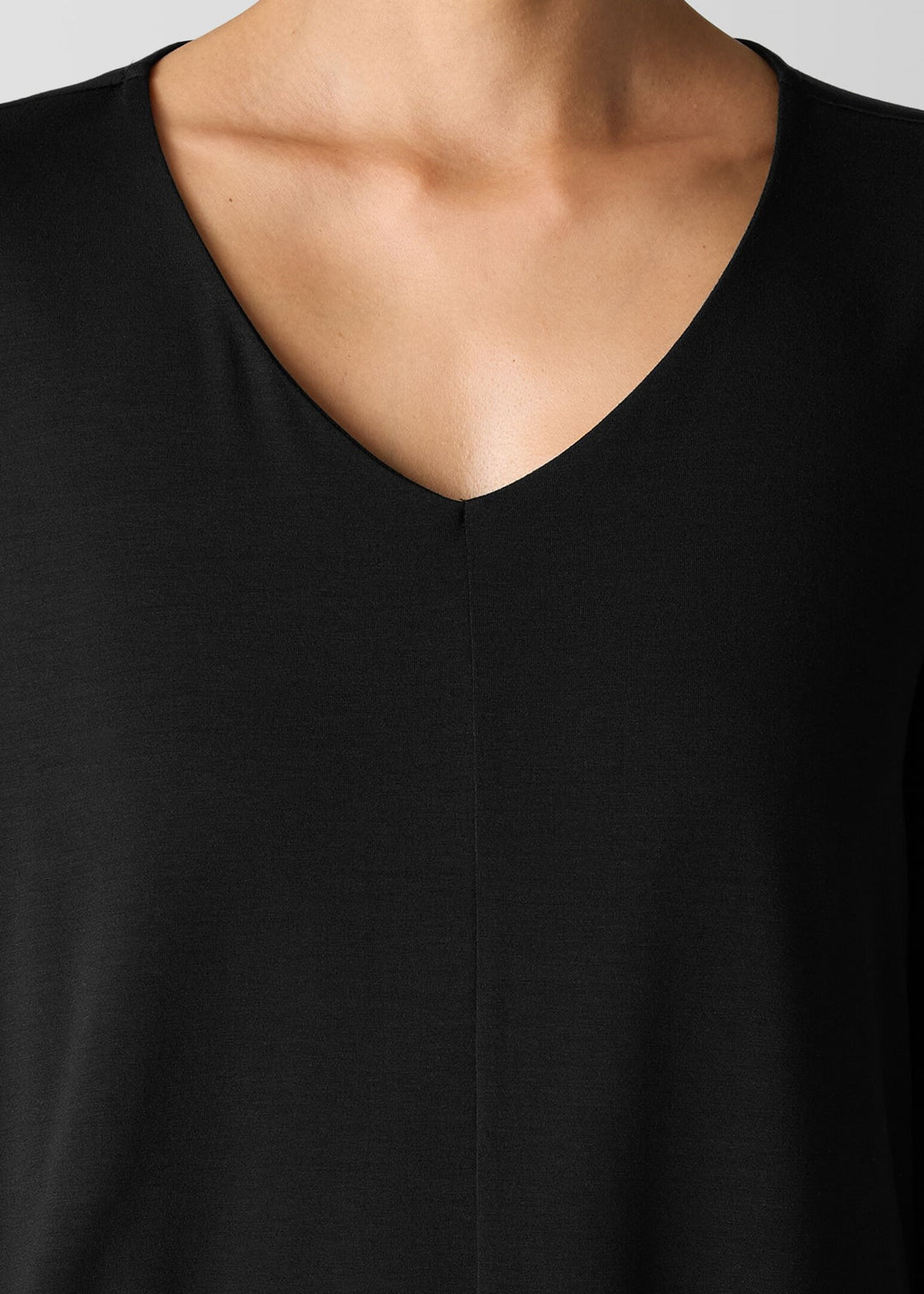 Eileen Fisher - Fine Jersey V-Neck Long Top