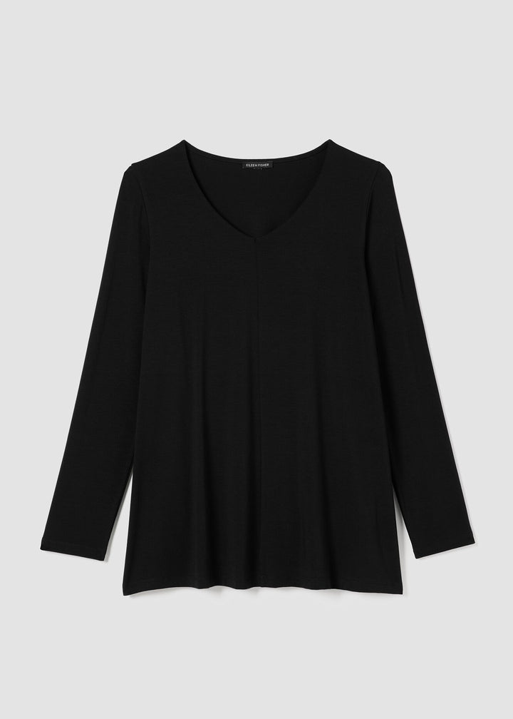 Eileen Fisher - Fine Jersey V-Neck Long Top