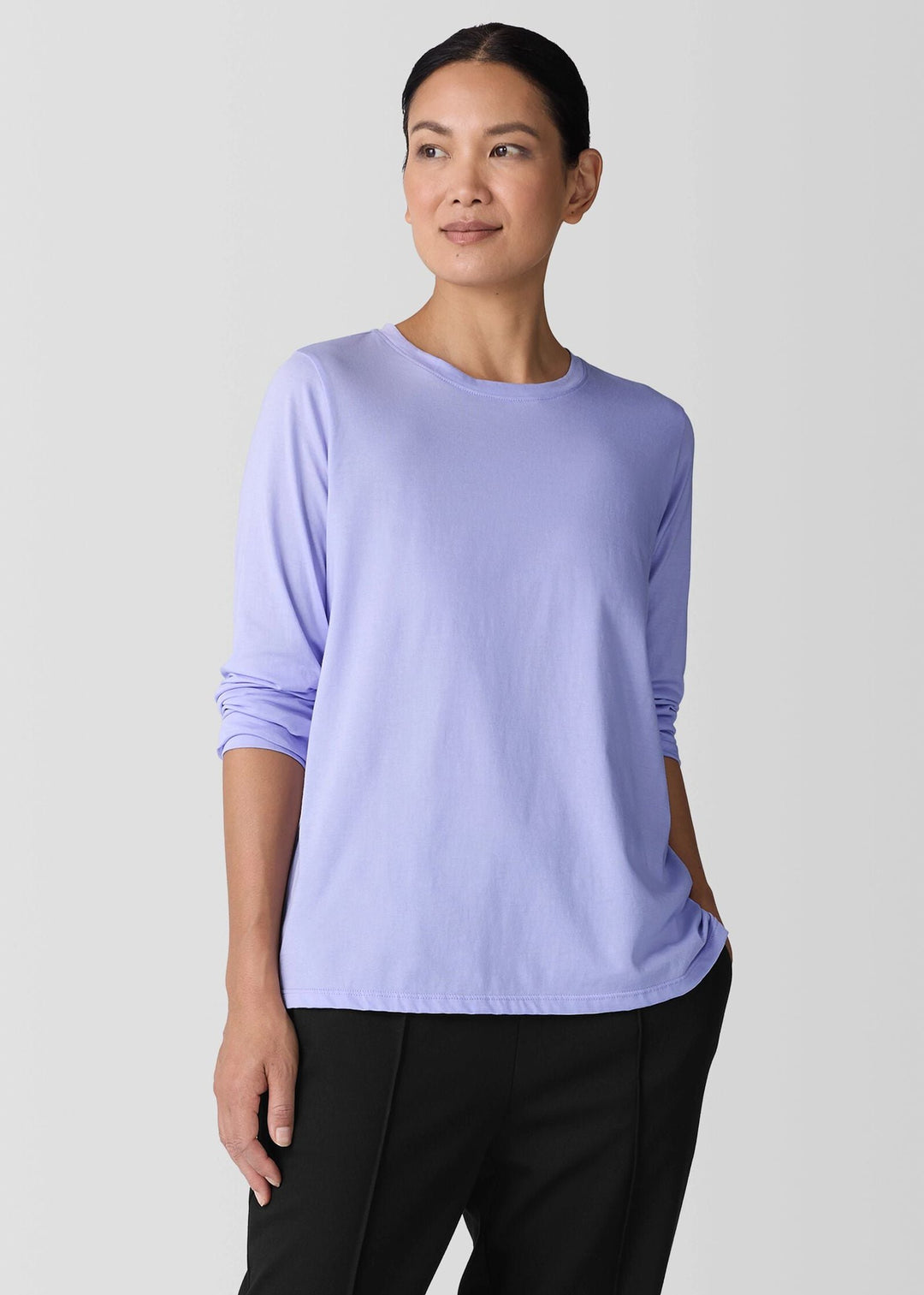 Eileen Fisher - Organic Pima Cotton Jersey Long-Sleeve Tee