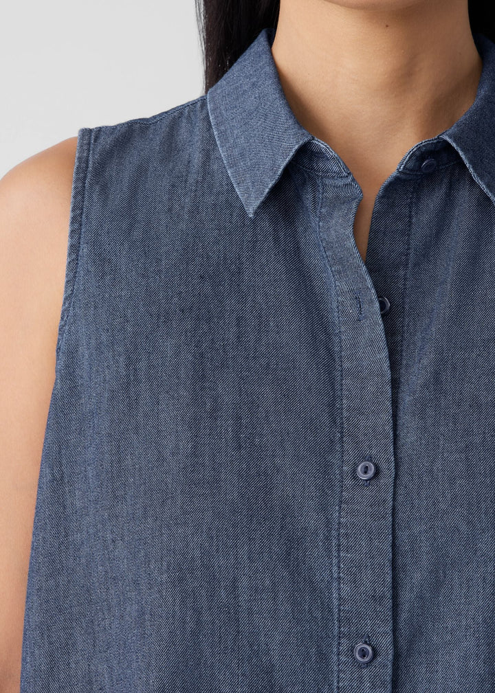 Eileen Fisher - Classic Collar Tank Shirt -SALE