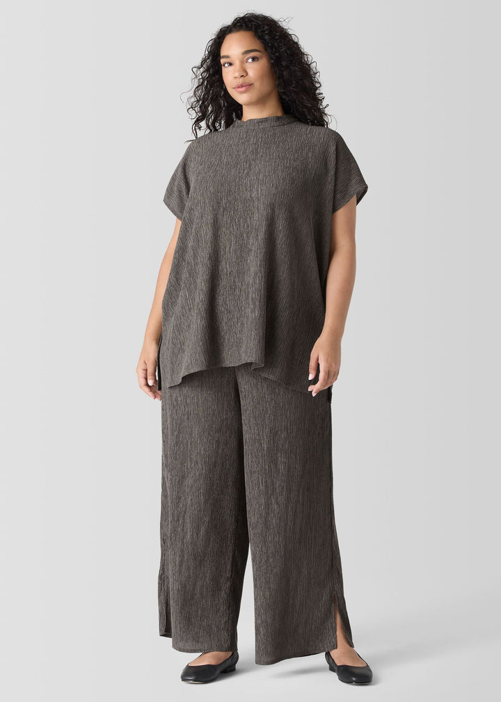 Eileen Fisher - Woven Plissé Wide-Leg Pant -SALE