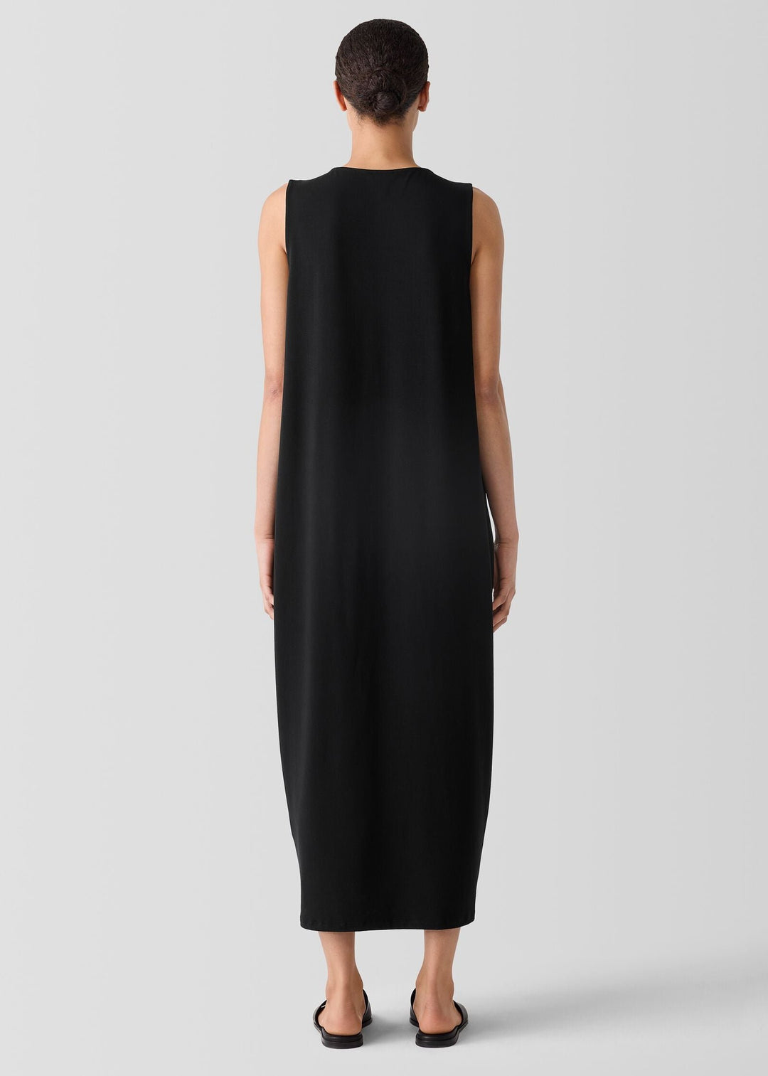 Eileen Fisher - Stretch Jersey Knit Round Neck Dress -SALE