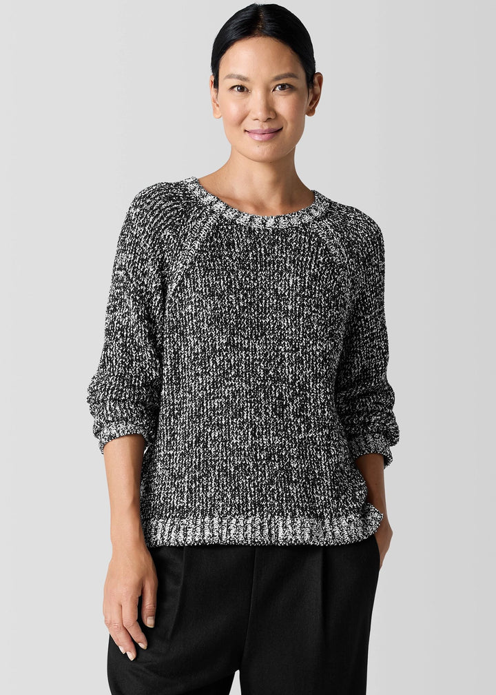 Eileen Fisher - Crew Neck Raglan Sleeve Sweater