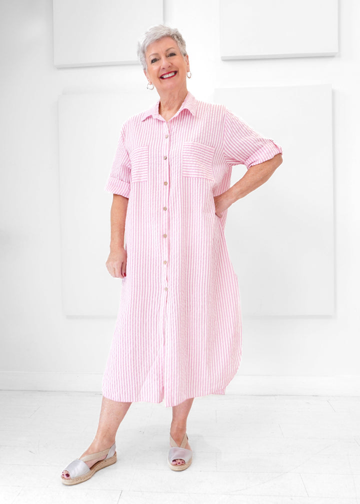 Catherine Lillywhite's - Seersucker Shirt Dress