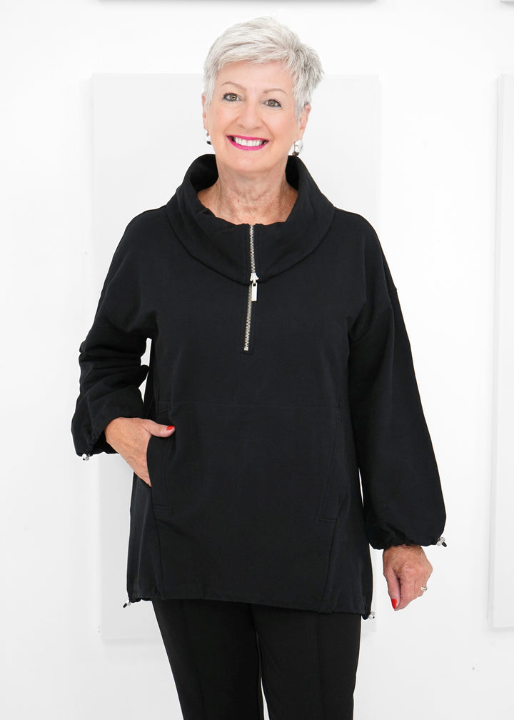 Liv - Foldover Zip Pullover