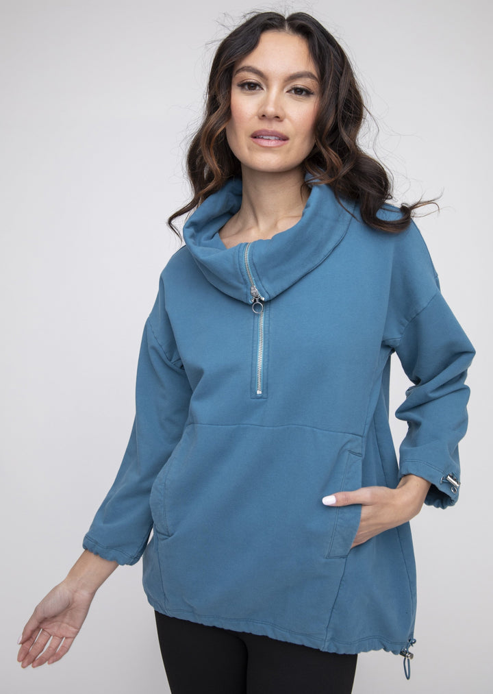 Liv - Foldover Zip Pullover