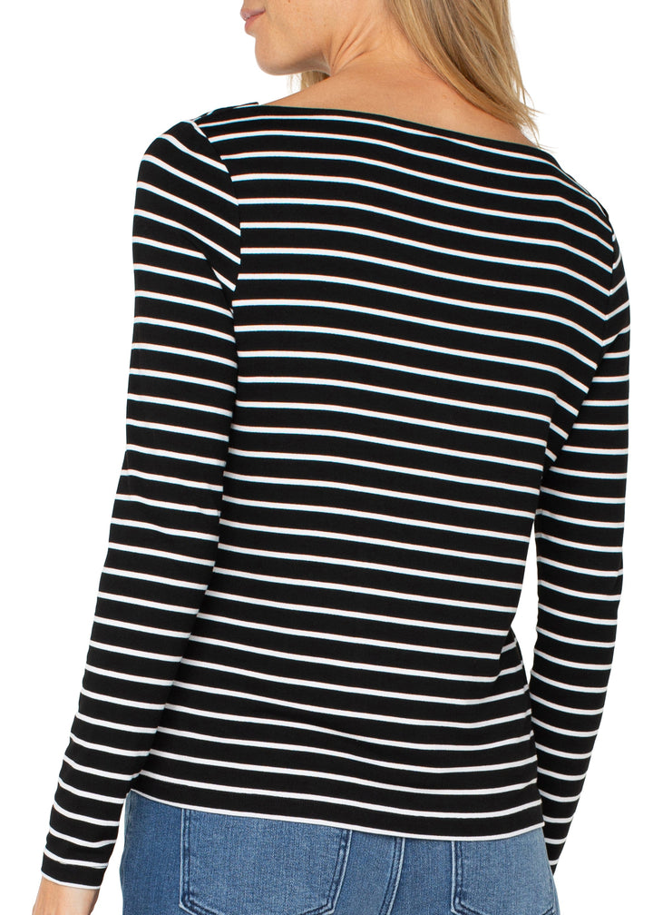 Liverpool - Long Sleeve Boat Neck Top