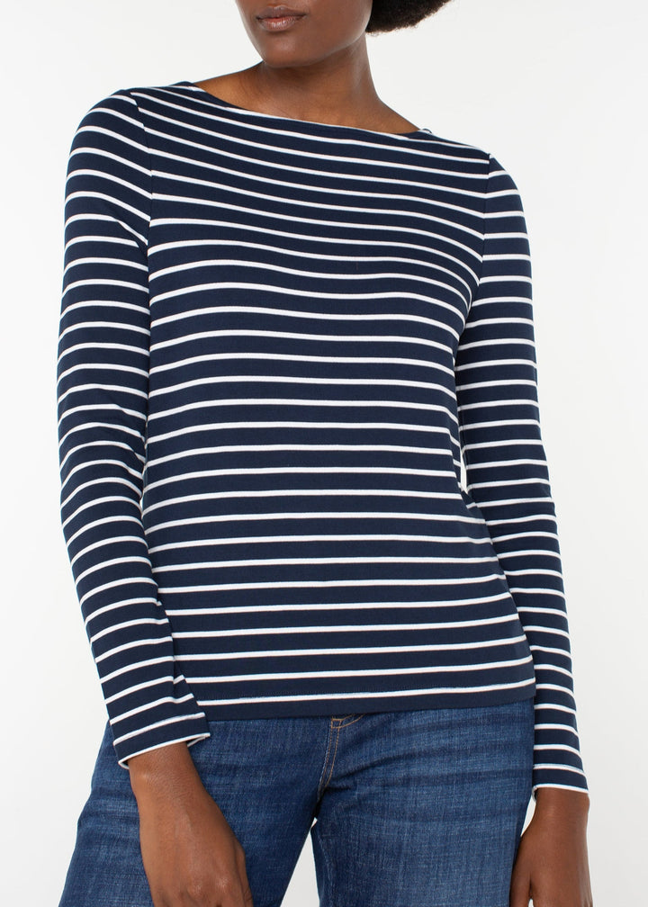 Liverpool - Long Sleeve Boat Neck Top