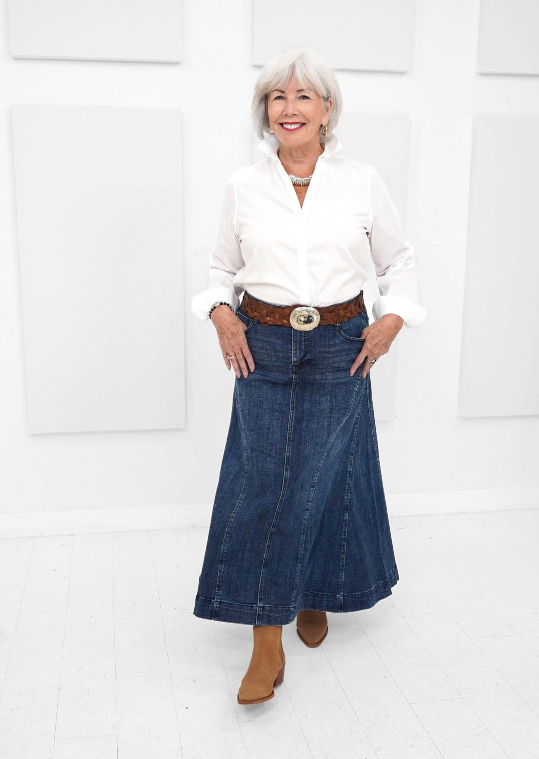 Liverpool - Mermaid Denim Maxi Skirt