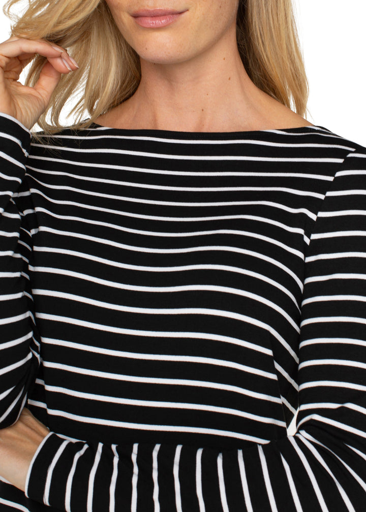 Liverpool - Long Sleeve Boat Neck Top