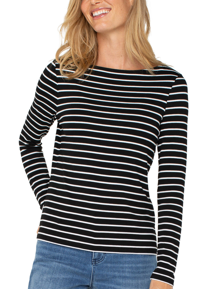 Liverpool - Long Sleeve Boat Neck Top