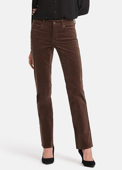 NYDJ - Corduroy Marilyn Straight Pants - Coffee Bean