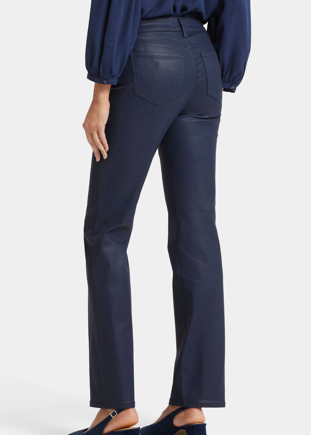 NYDJ - Coated Marilyn Straight Fit Jeans - Starless Sky