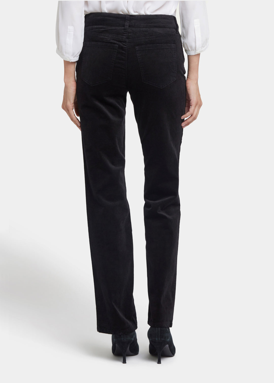 NYDJ - Marilyn Straight Pants In Velveteen - Black