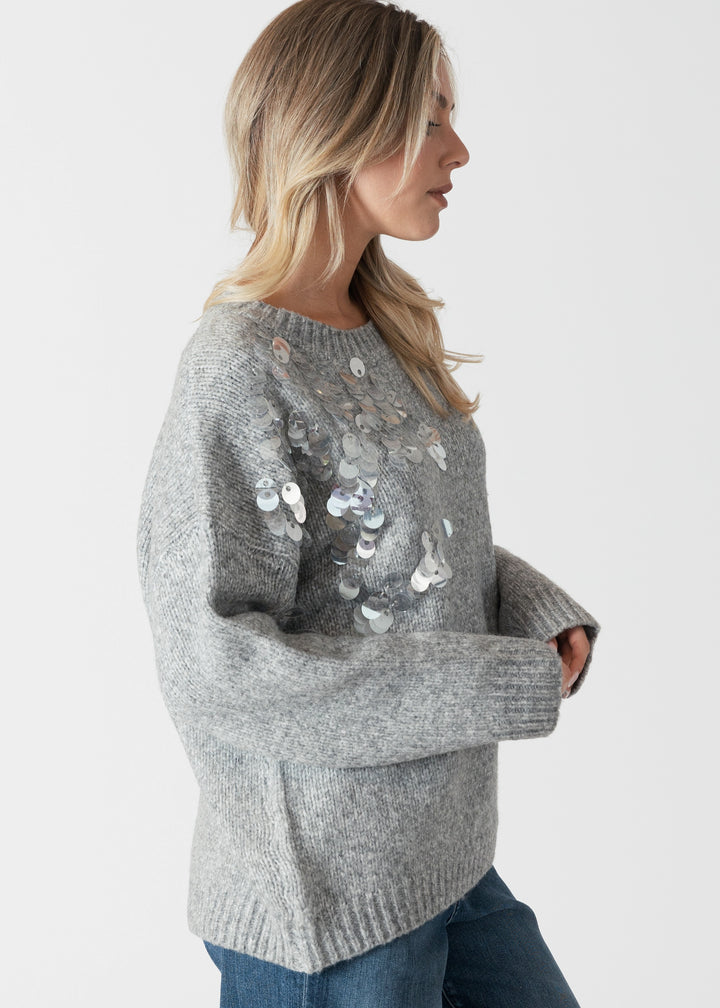 Lyla & Luxe - Crewneck Sequin Sweater