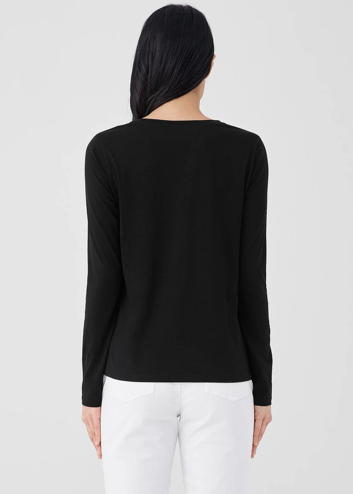 Eileen Fisher - Organic Pima Cotton Jersey Long-Sleeve Tee