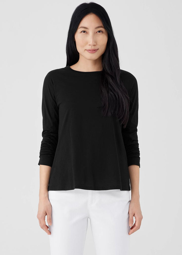 Eileen Fisher - Organic Pima Cotton Jersey Long-Sleeve Tee