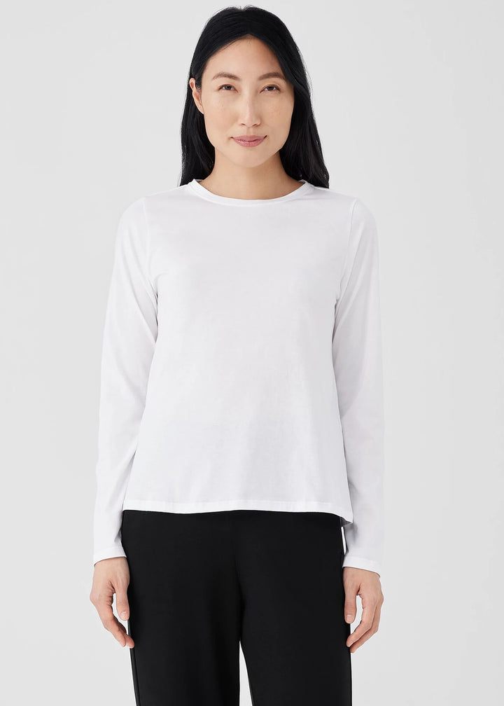 Eileen Fisher - Organic Pima Cotton Jersey Long-Sleeve Tee