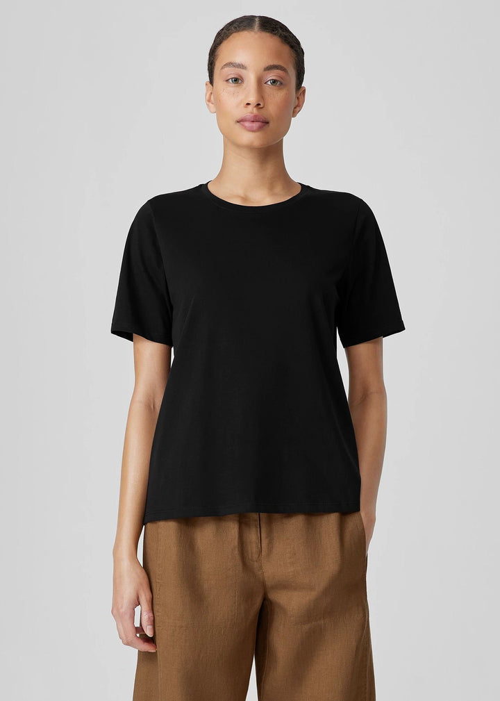 Eileen Fisher - Organic Pima Cotton Jersey Round Neck Tee