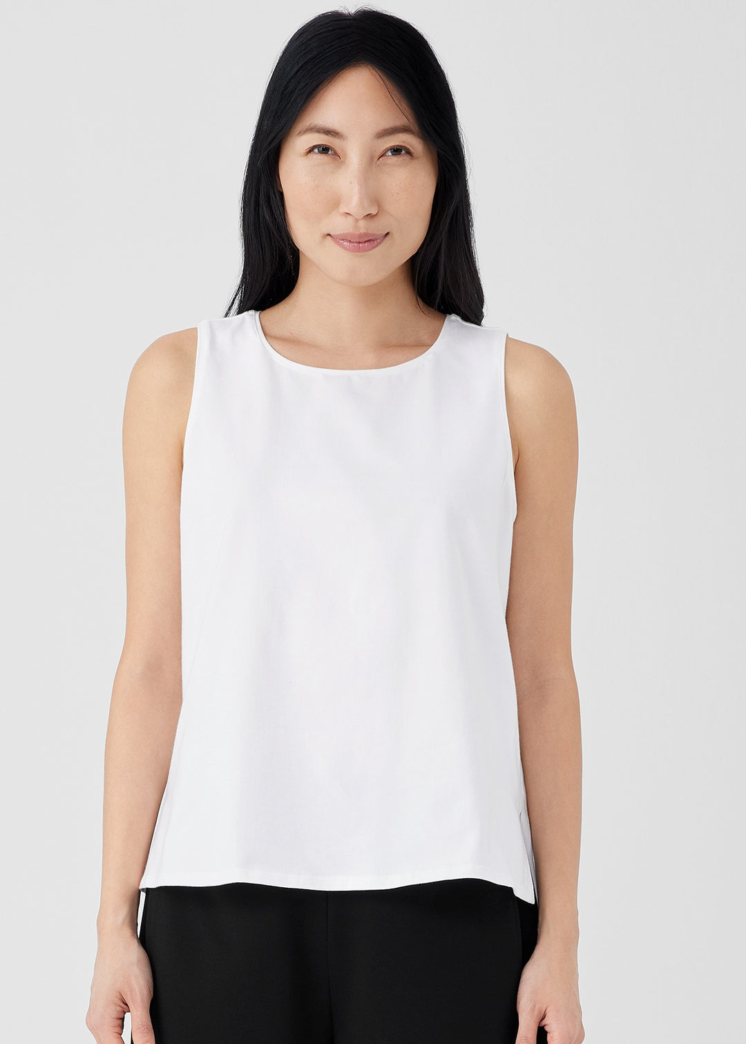 Eileen Fisher - Jersey Knit Jewel Neck Tank