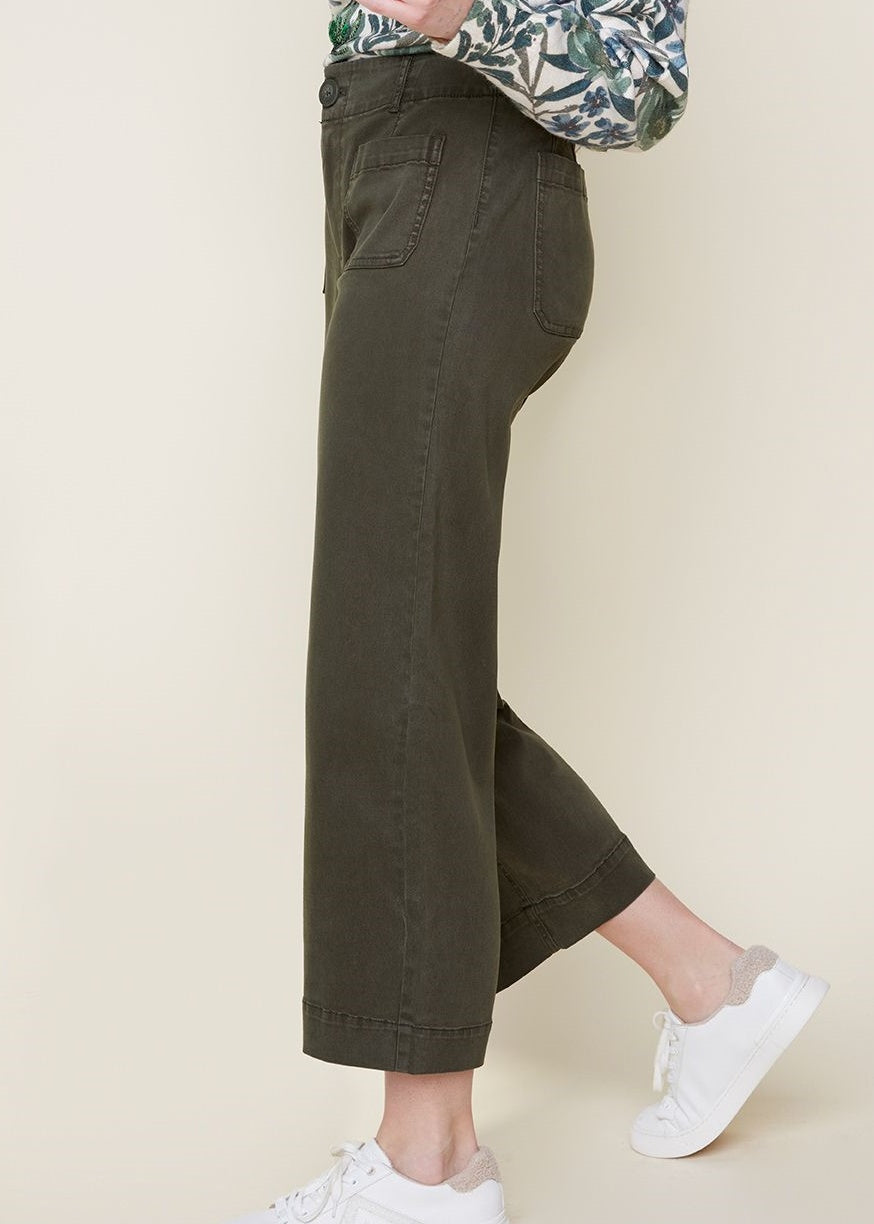 Renuar - Cropped Wide Leg Jean