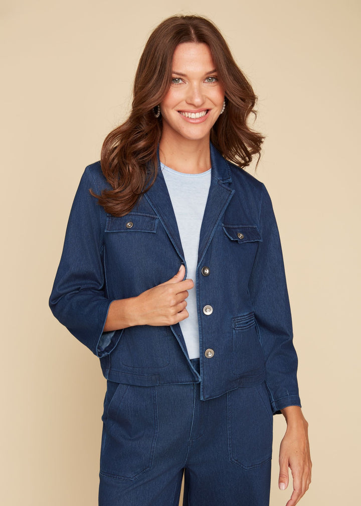 Renuar - Knit Denim Blazer