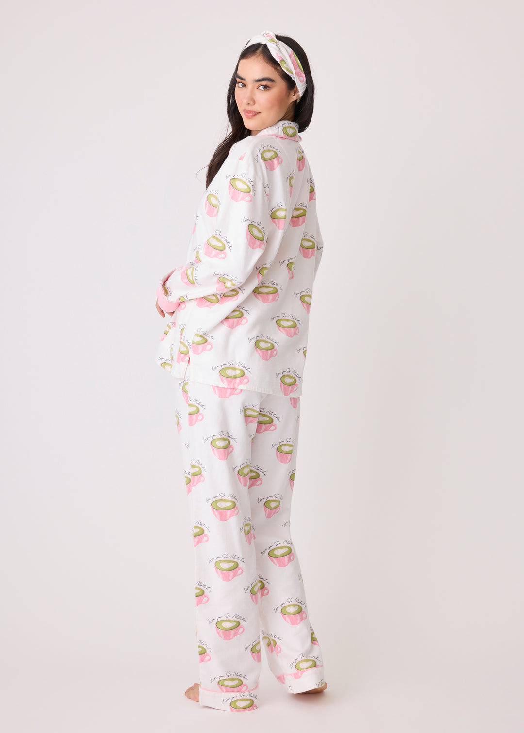 PJ Salvage - Love 'U' So Matcha Cozy Flannel PJ Set