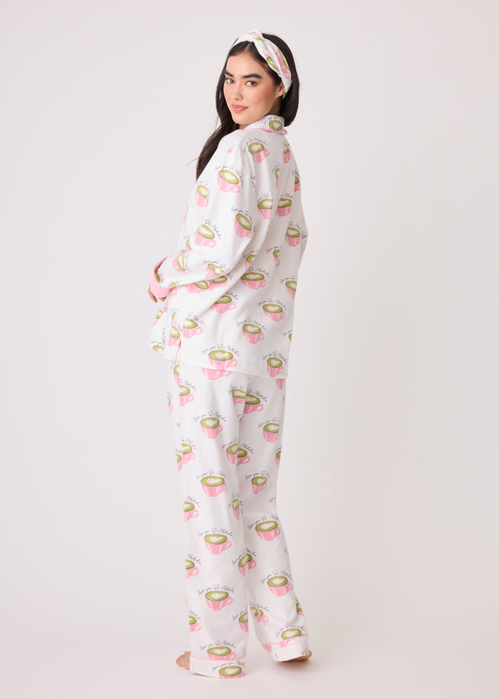 PJ Salvage - Love 'U' So Matcha Cozy Flannel PJ Set