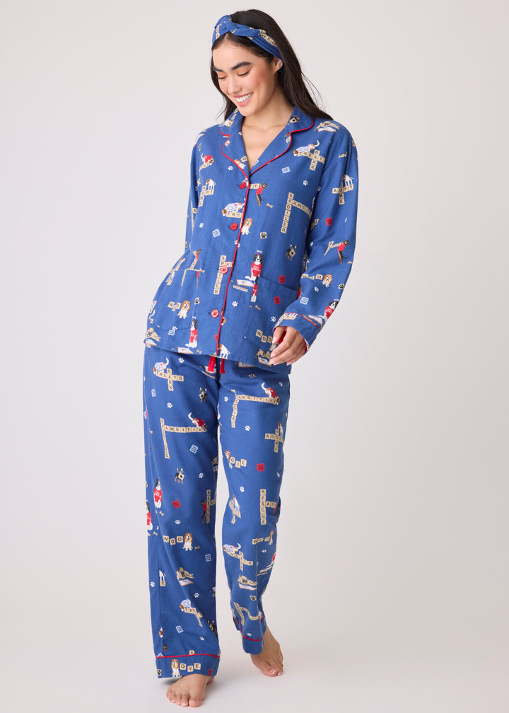 PJ Salvage - Love Leo Dog Rescue Cozy Flannel PJ Set