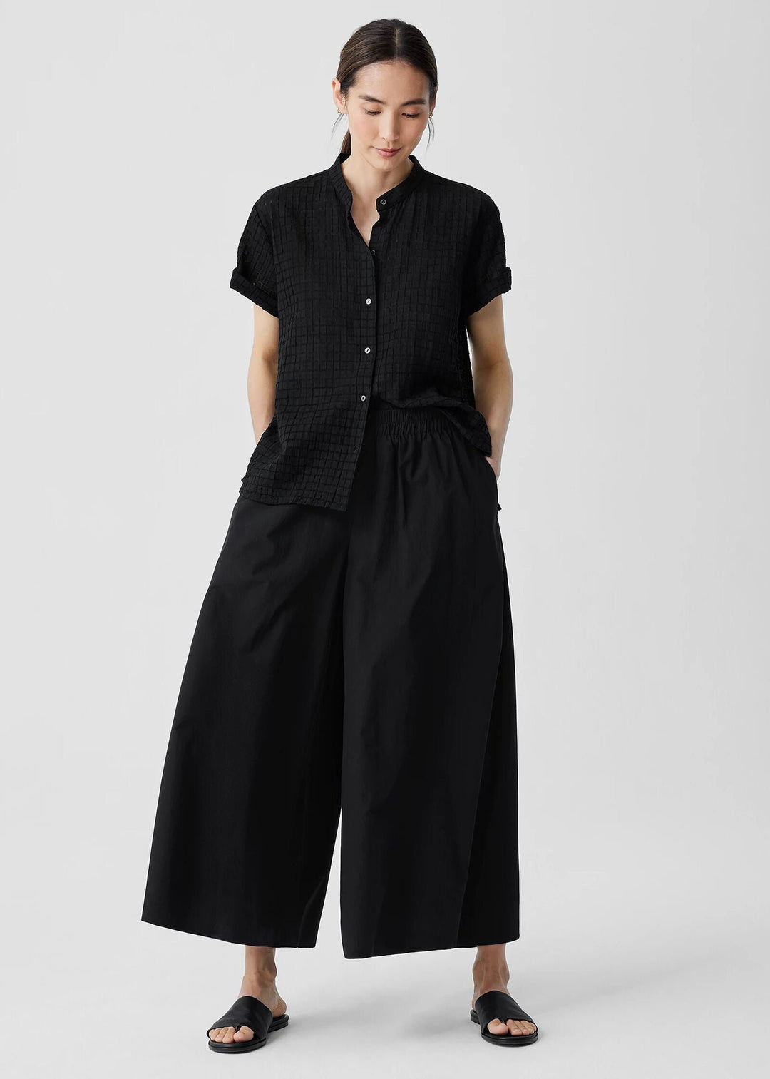 Eileen Fisher - Washed Organic Cotton Poplin Skirt Pant -SALE